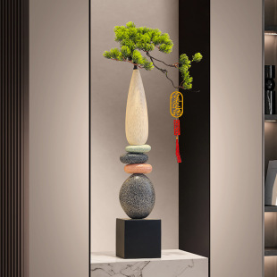 Good Luck Comes to the Entrance, Floor-Standing Vase Ornaments, Living Room Tv Cabinet, Welcoming Pine Decorations, Housewarming Gifts