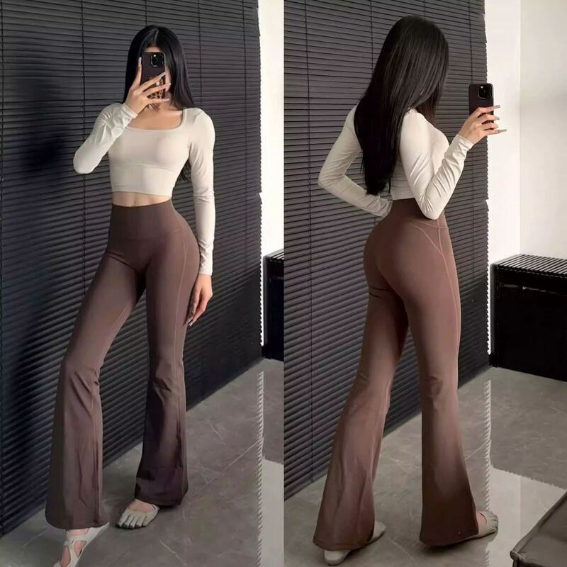 Yoga Pants for Women, New High-Elastic High-Waisted Fitness Pants, Modern Dance Clothing, Slightly Flared Pants, Sports Pants Yoga Pants for Women, New High-Elastic High-Waisted Fitness Pants, Modern Dance Clothing, Slightly Flared Pants, Sports Pants