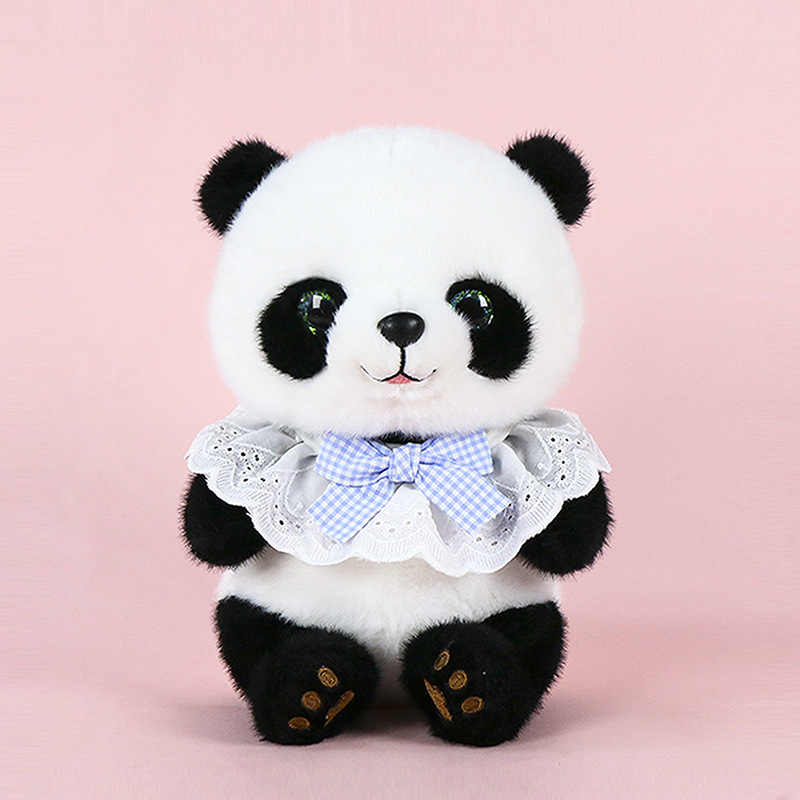 27 cm Beibei blue plaid bow tie