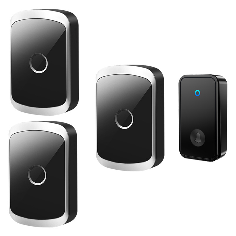 自发电门铃无线家用门铃远距离一拖三按钮不用电池老人呼叫器防水