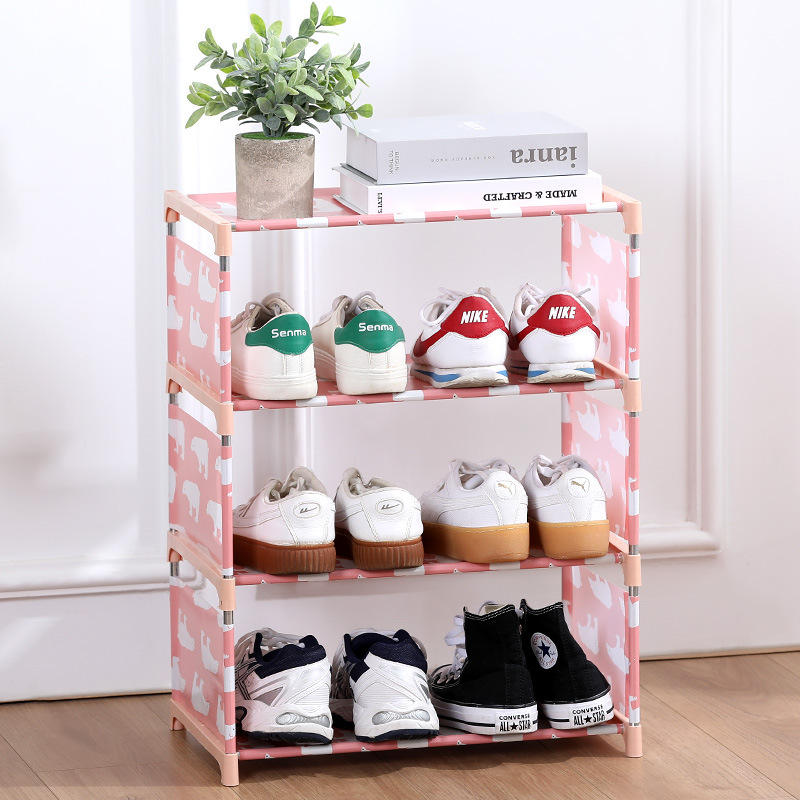 Zapato simple estante de acero inoxidable estante hogar estudiante dormitorio multi-capa de ahorro de espacio zapatos de almacenamiento rack zapato gabinete al por mayor