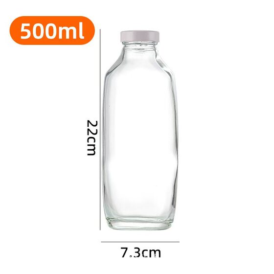 Net Celebrity Flat Long Juice Bottle Milk Tea Bottle Coffee Beverage Bottle Fruit Wine Bottle Hot Drink Soda Bottle Bottled Seabuckthorn Bottle