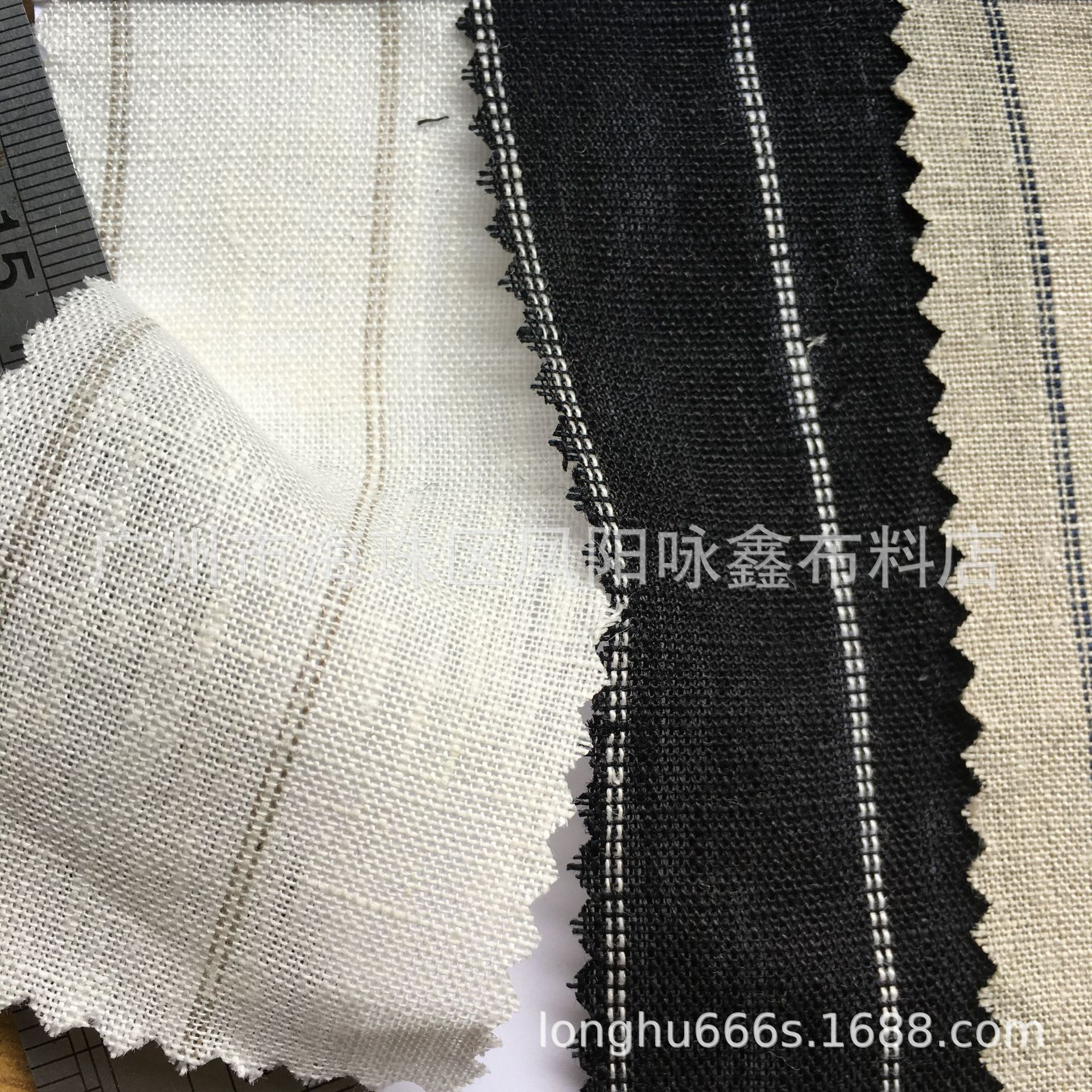 现货供应  纯亚麻线条条子 100%亚麻线条 亚麻条子