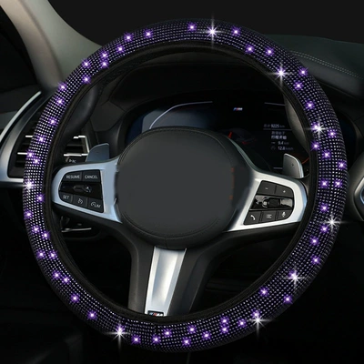 Steering wheel cover – Handlebar Cover, Car Steering Wheel Cover - violet-blue-38cm