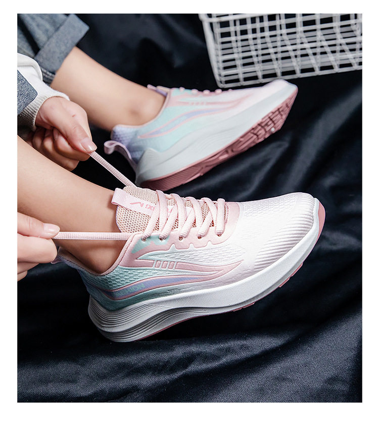 Giày thể thao nữ sneaker cổ thấp mặt lưới thoáng khí đế cao su chống trượt siêu nhẹ — 339 Màu hồng bay, 339 màu tím bay, 339 Feiwei-Hồng [Đóng hộp], 339 Feiwei-Tím [Đóng hộp] chi tiết 9