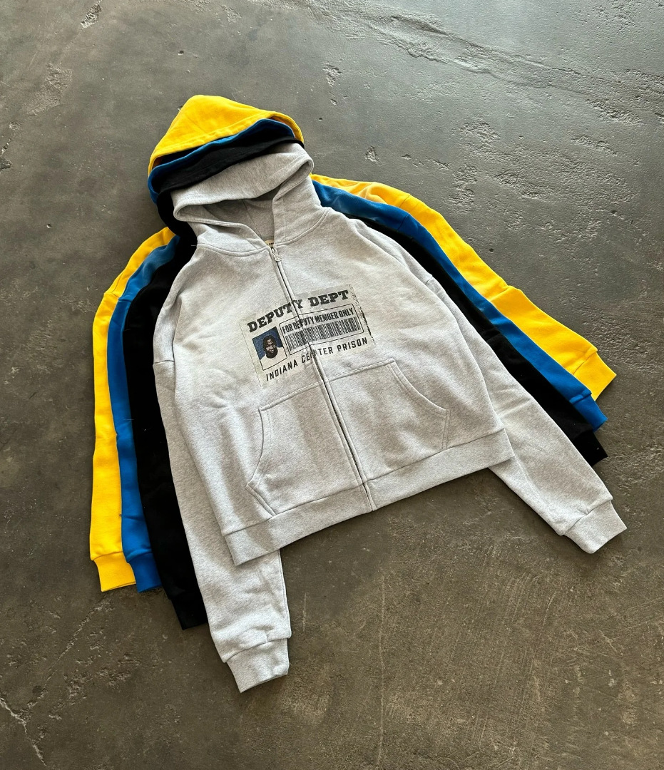 ​Y2K Zip-Up Hoodie With Bold Prints - Unisex Streetwear Jacket For Men & Women (XS-XXXL, Multiple Colors)​_viptrois.com