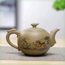 土陶煮茶罐粗陶茶壶功夫茶具配件紫砂壶老陶泥复古手把壶家用办公