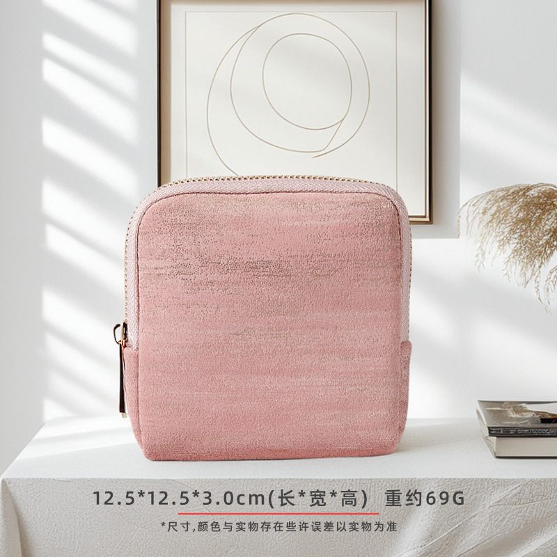 Bolsa de almacenamiento con cremallera rosa y borlas; Embalaje de doble capa - caja de cartón de alta gama + bolsa PP