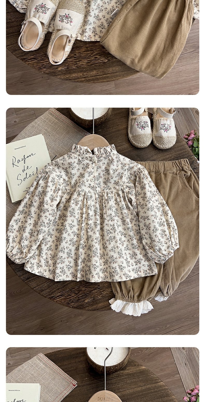 Cute Flower Polyester Girls Clothing Sets display picture 2