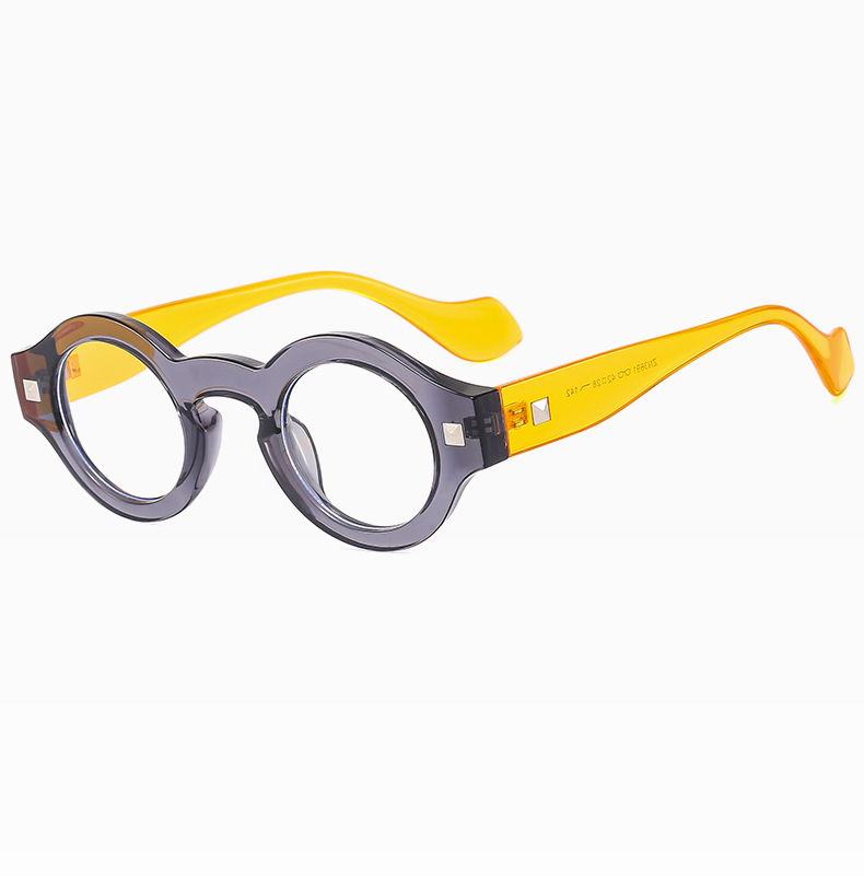 Round Frame Glasses Style Holiday, Street Occasion Retro Round Ac UV400 Protection Round Frame Full Frame Men's Sunglasses