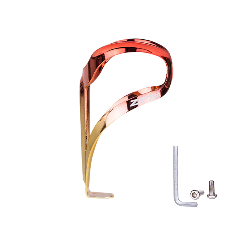 Sostenedor de la taza de agua de la bicicleta de carretera gradiente de color bicicleta de montaña de aleación de aluminio titular de la botella de agua bilateral positiva titular de la botella de agua abierta