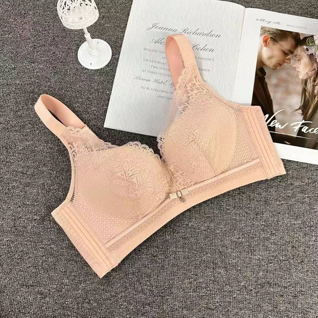 Nuevo sujetador de alta calidad de moda de encaje jacquard transpirable ajustable confortable tipo de pecho pequeño tipo de ropa interior para mujeres