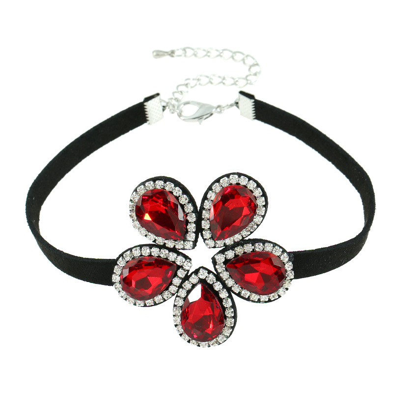 Collier En Cuir Coréen Serti De Diamants display picture 4