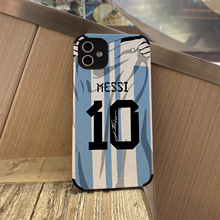 世界杯手機殼球衣梅西C羅內馬爾適用華為蘋果安卓系列手機保護套