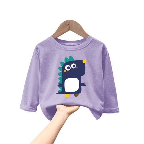 H2160# Unisex Children's Long-Sleeve T-Shirt Top, Children's Pure Cotton Clothing, Boys' Clothing, Kids' Base Shirt, Autumn Clothing