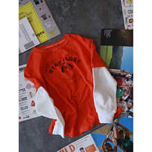 25aw 日系 秋冬新款 小狗竹节棉 假两件 长袖 T恤