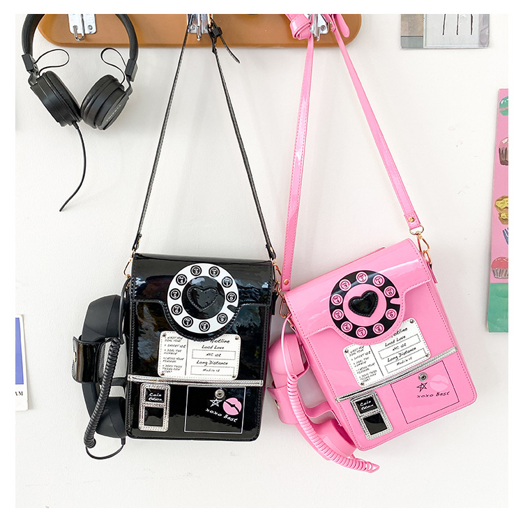 Women's Pu Leather Digital Telephone Cute Preppy Style Square Flip Cover Crossbody Bag display picture 1