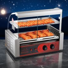 商用烤肠机摆摊新款全自动小型台式迷你烤肠机地道恒温家用热狗机