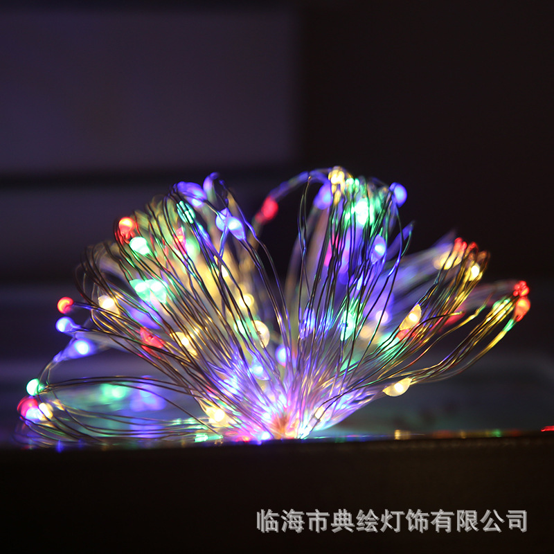 Ventas directas de la fábrica N ° 5 batería alambre cobre Cadena luz LED decorativo pastel ramo caja regalo Luces color puede Flash y siempre brillante