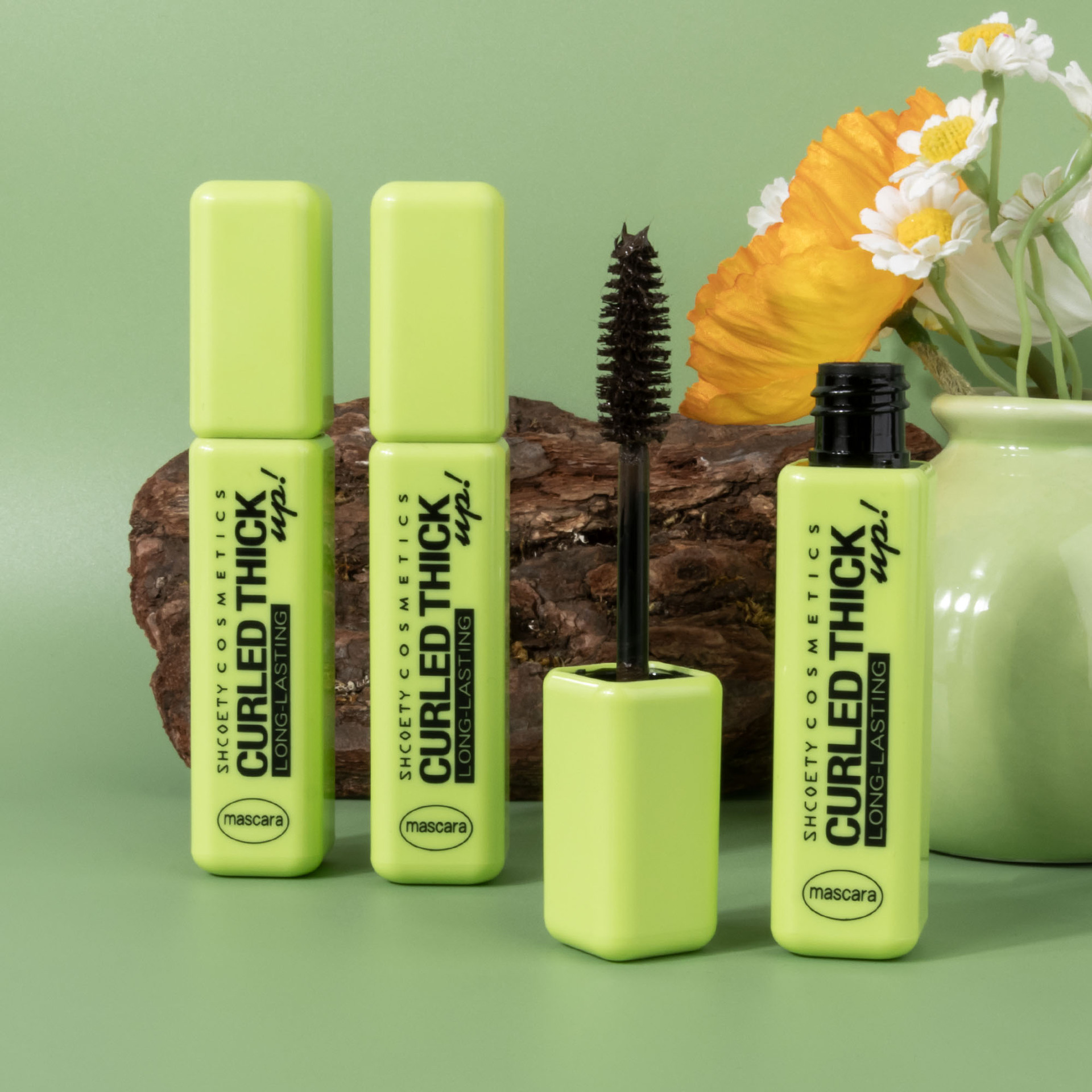 SHCOETY Cross-border 7D Mascara is waterproof, does not smudge, naturally slender, thick, long-lasting, and curls eyelashes as a base undefined