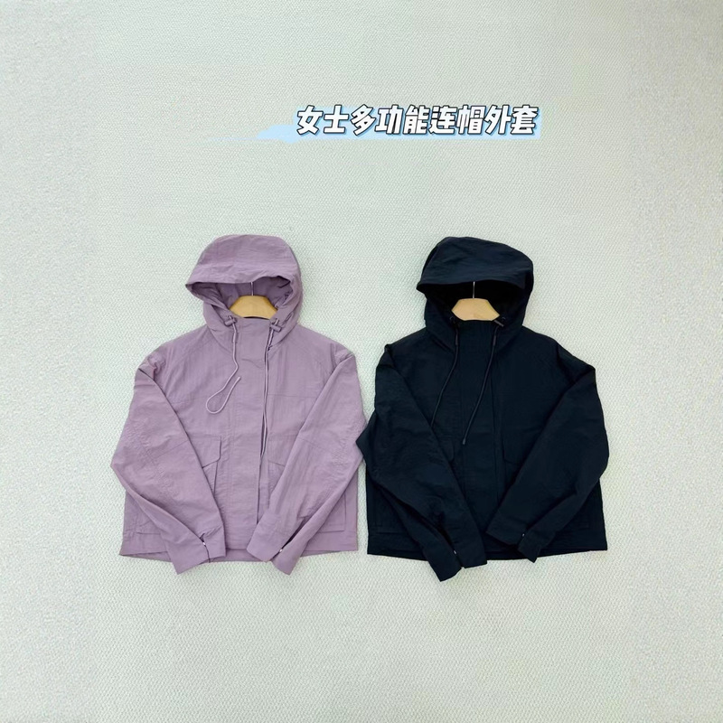 031921  早秋连帽宽松休闲夹克女 2025多功能防风保暖上衣外套|undefined