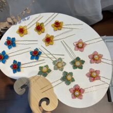 古风汉服精致小花朵发钗饰品复古汉服明制点缀简约发饰发簪民族风