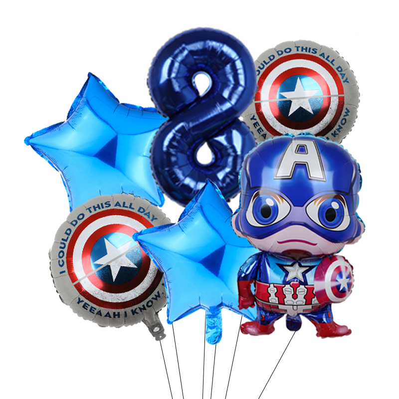 Cross-border Avengers Marvel héroe Spider-Man Hulk Capitán América redondo de aluminio de la película Globo Traje