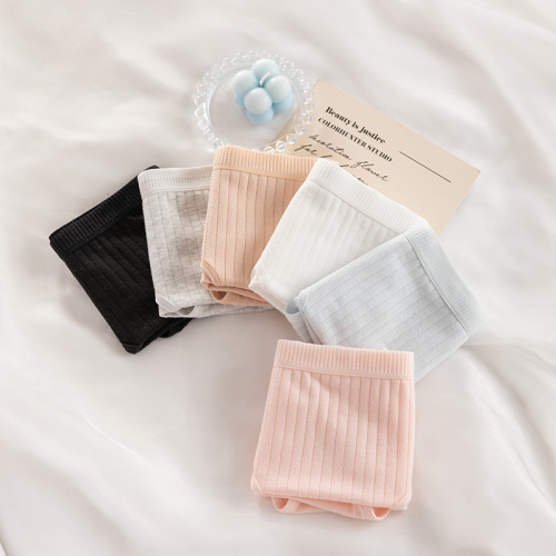 Solid Color Simple Mid-waist Shorts Women's Japanese Style Girls' Cotton Crotch Wholesale Girls' Cotton Underwear Women's