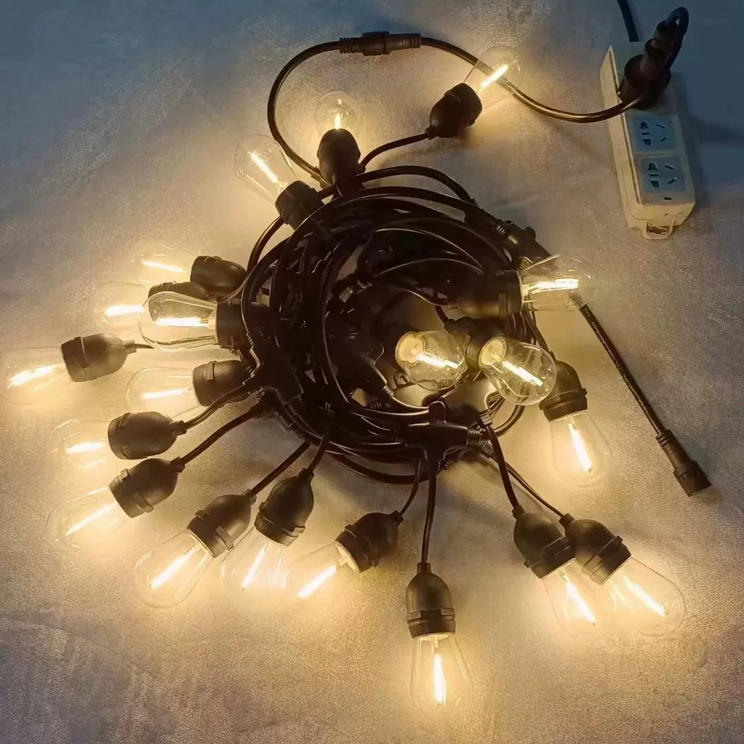 户外e27e26環口灯串led节能防水圣诞装饰灯串高压s14欧美欧美风