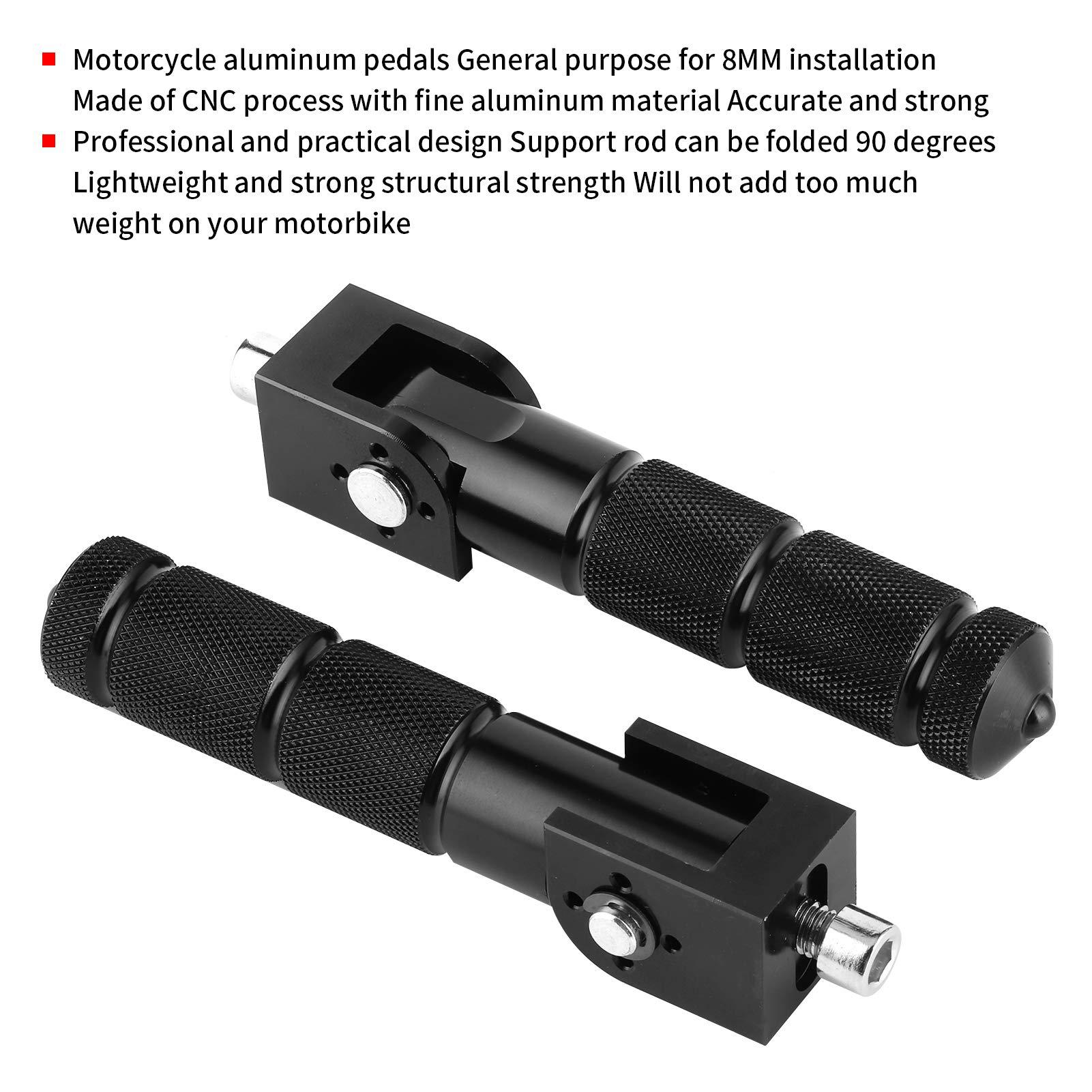 Cross-border exclusive supply of modified motorcycle, scooter, and electric vehicle accessories: aluminum alloy CNC mid-section folding footrests for front and rear