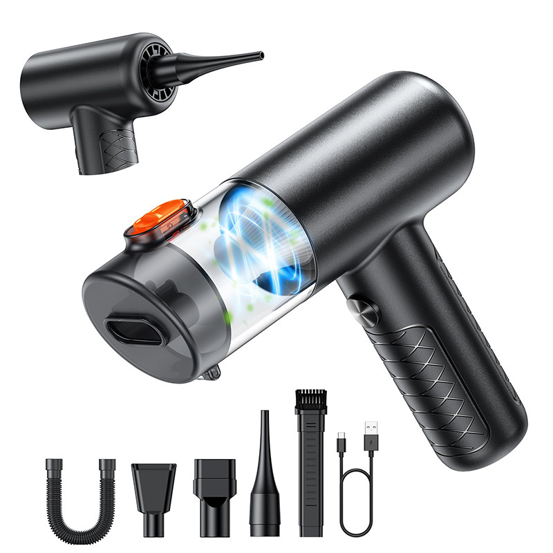 跨境新品车载吸尘器手持无线无刷电机吸毛器带便携吹吸一体吸尘机