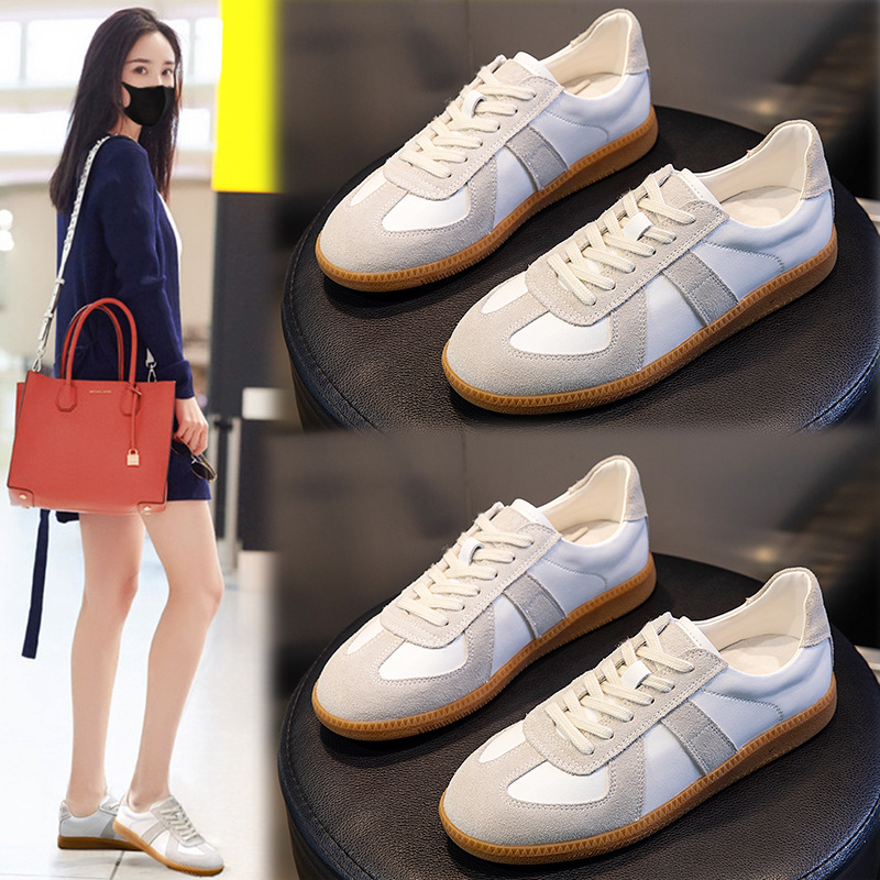 2021 new leather women's shoes sports al...