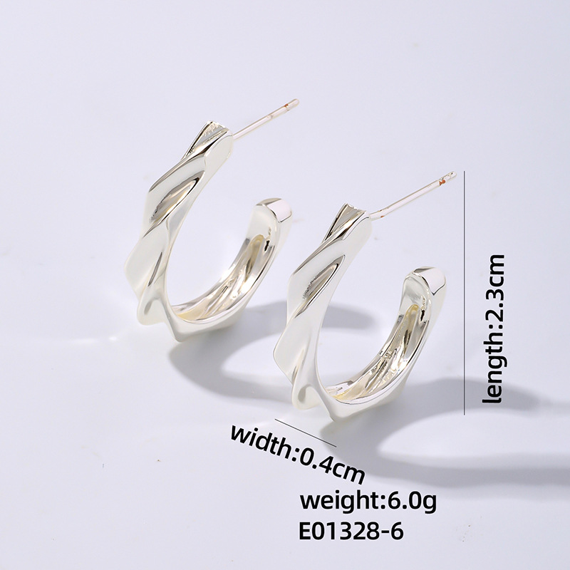 8g Weight Hoop Earrings, Drop Earrings Classification 1 Pair Quantity Holiday, Daily Occasion Copper Material Geometric Pattern Women's Gender Plating Design Simple Style Style 1 Pair Simple Style Geometric Plating Copper Hoop Earrings Drop Earrings 18