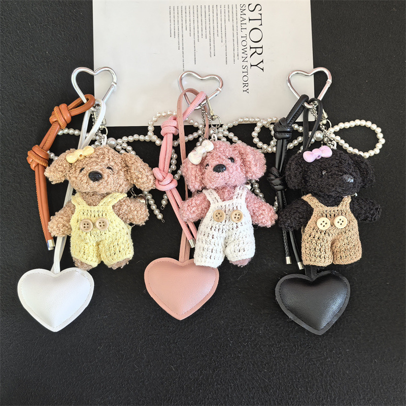 Creative Miu-Style Plush Teddy Bear Keychain Bag Pendant Couple's Bear Accessory Creative Miu-Style Plush Teddy Bear Keychain Bag Pendant Couple's Bear Accessory