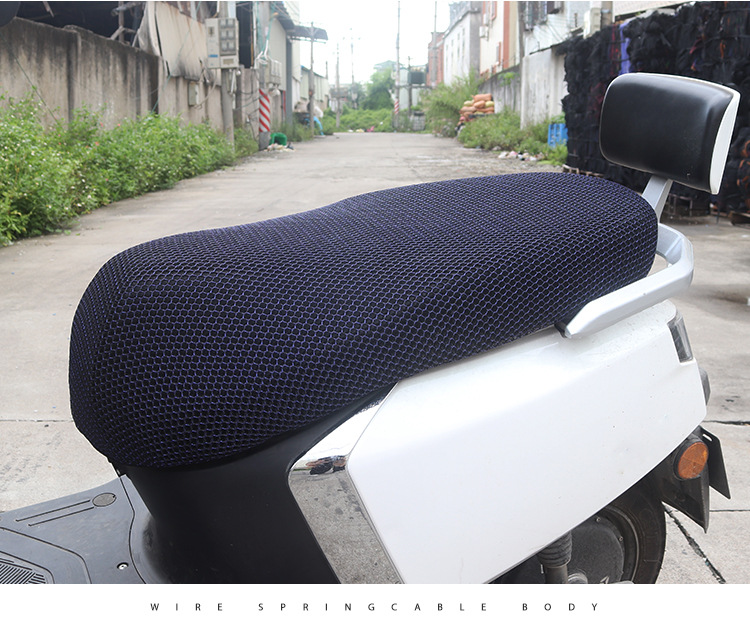 Summer Motorcycle Sun Protection Mesh Seat Cover Electric Scooter Heat Insulation Breathable Seat Cushion Cover Seat Cover