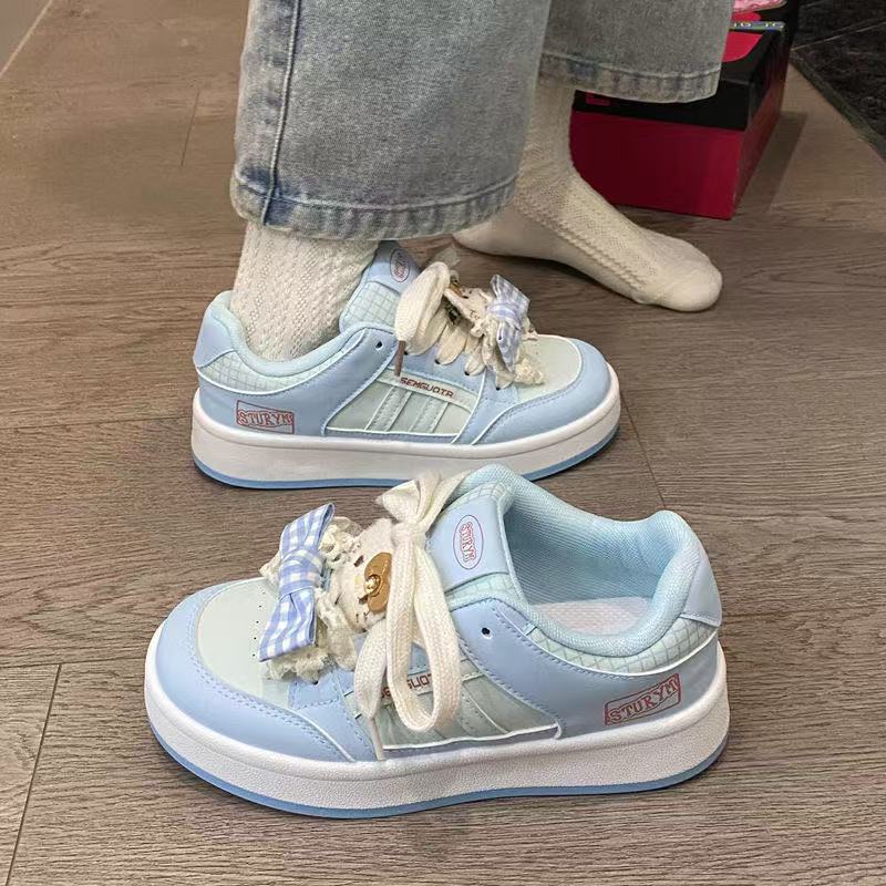 Verano nuevo chic nicho diseño zapatos de pan zapatos de skate rosa deportes 2025 estudiantes zapatos blancos transpirables