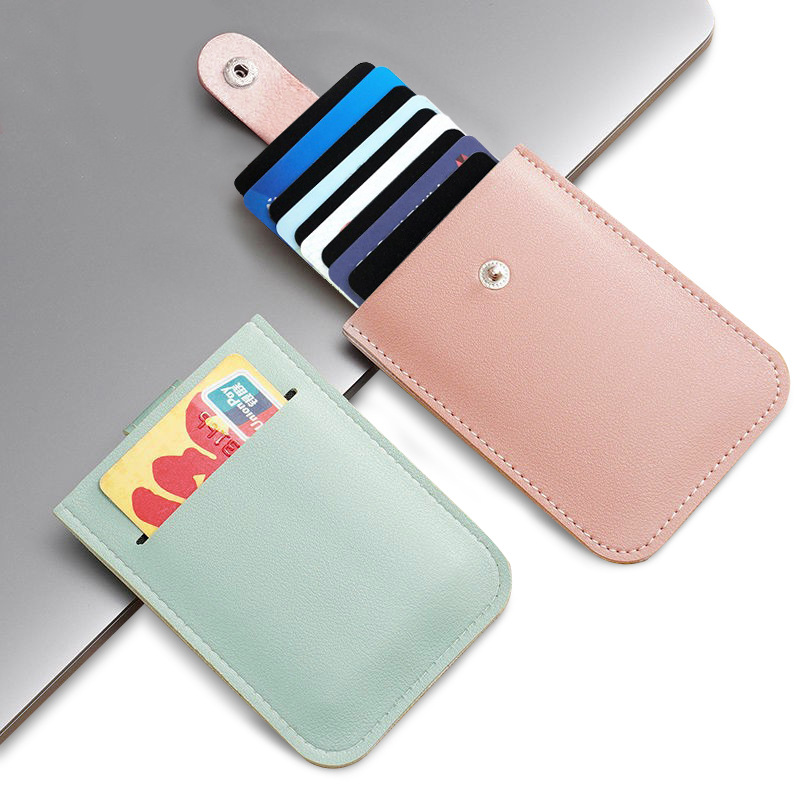 Tarjetero extraíble con guijarros transfronterizos para hombres y mujeres, tarjetero de cuero pequeño, ligero y compacto, fabricante de tarjetas con logotipo al por mayor