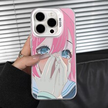 蓝眼睛初音未来雏田适用苹果15promax手机壳新款高级感动漫保护壳