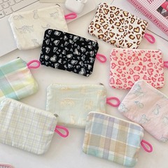 58312 ins清新印花杂物收纳学生耳机硬币零钱包女便携口红收纳袋