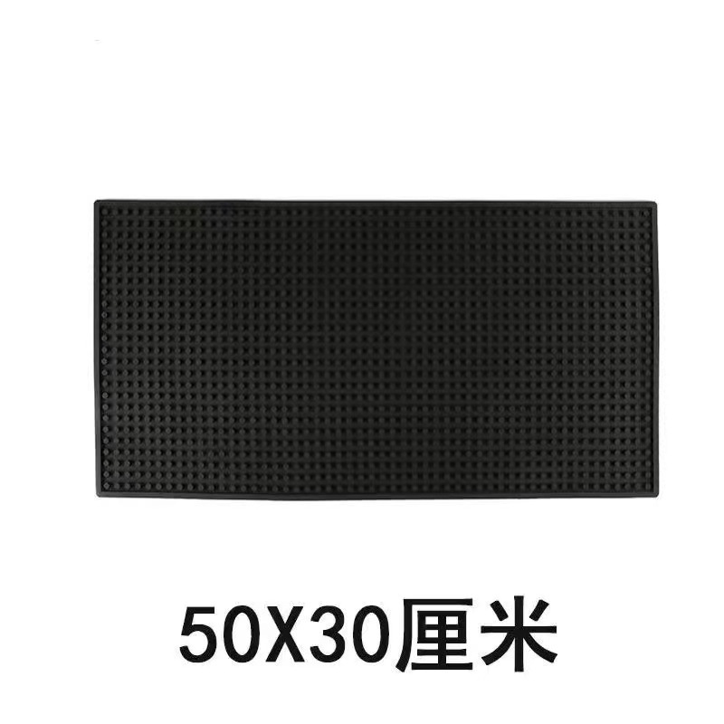 Alfombrilla de drenaje, almohadilla especial para barra, posavasos de goma para té, plataforma de barra, almohadilla antideslizante y antivibración, posavasos de vino rectangulares, agua