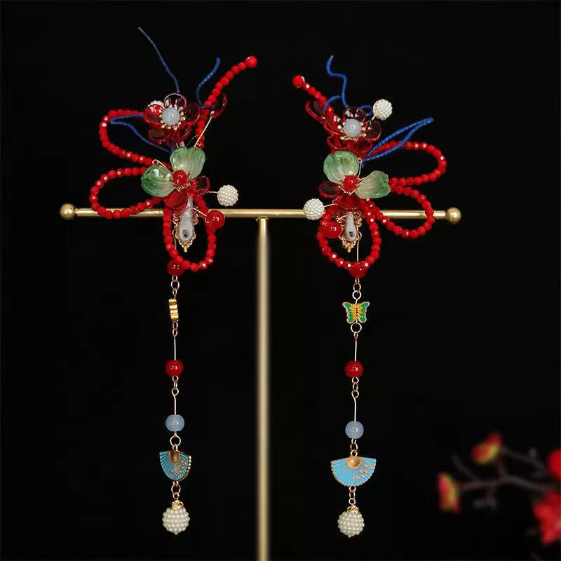 Hair accessory, red festive hairgrip