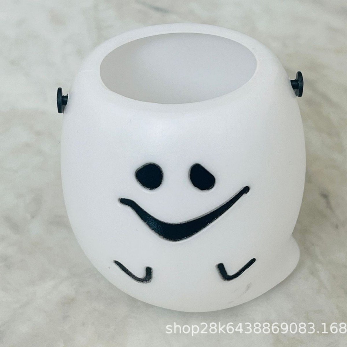 Barril de calabaza de Halloween lámpara de barril de calabaza portátil calavera luminosa de plástico lámpara de calabaza blanca decoración comercio exterior al por mayor