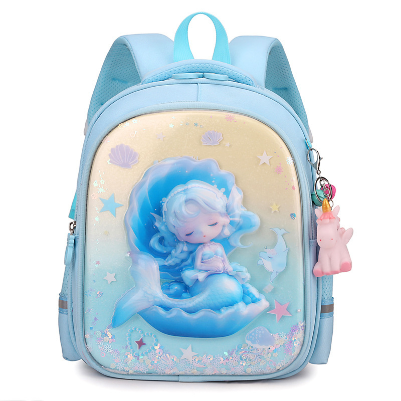 2025 nueva clase de niñas clase media clase larga carcasa dura luz jardín de infantes lindas mochila de estudiantes impermeables mochila de niños