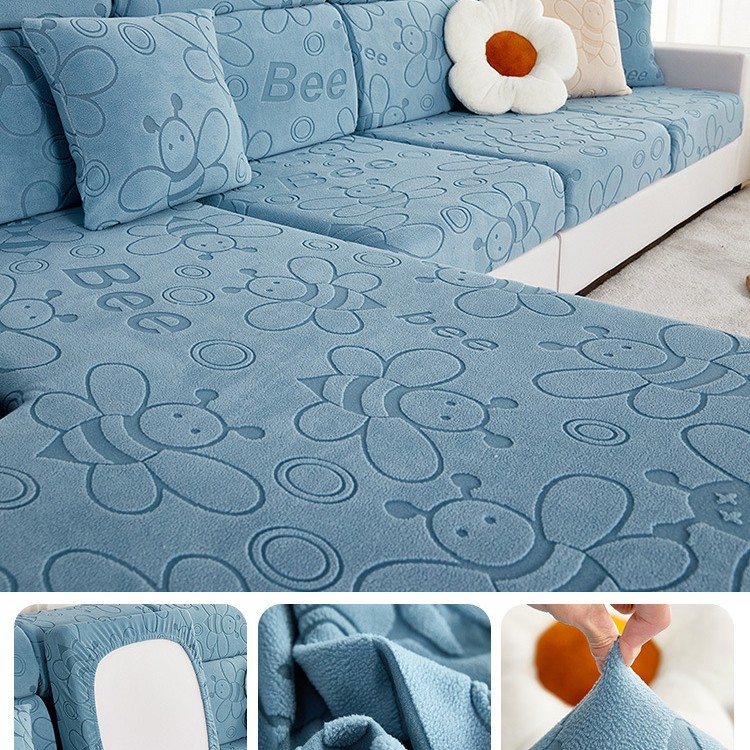 2023 nueva cubierta elástica del sofá cubierta trasera todo incluido cuatro estaciones universal antideslizante sofá cojín cubierta Toalla de tela cojín