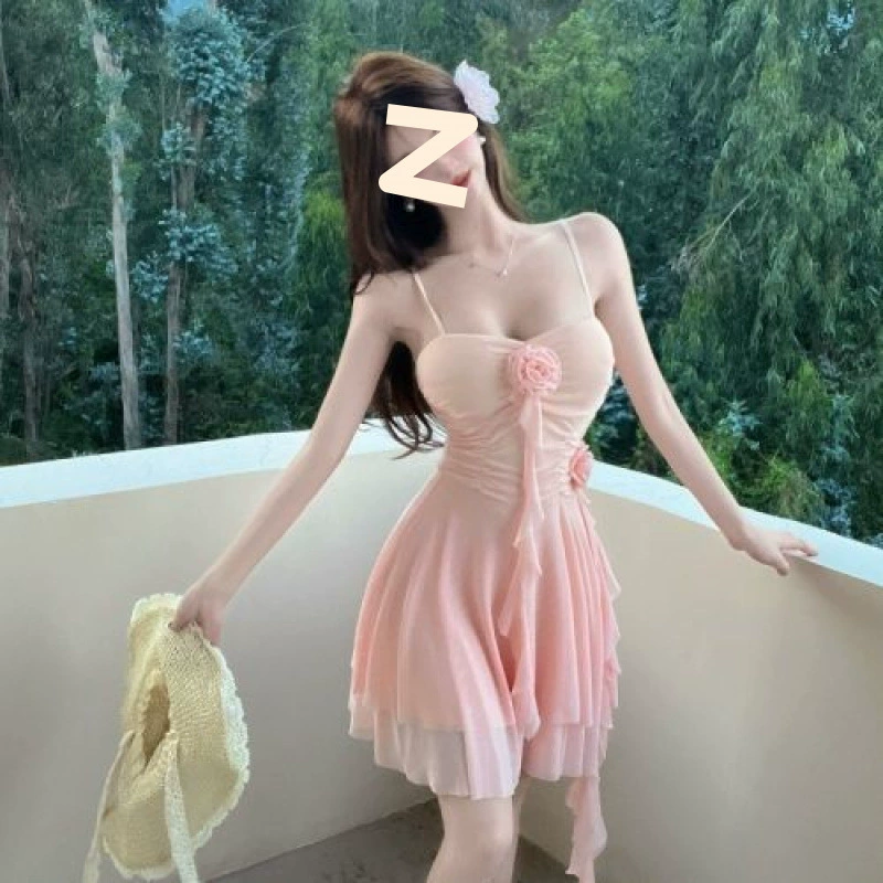 Чистый ветер, красная короткая юбка, сексуальная складка, нерегулярная юбка, новая талия, тонкое платье