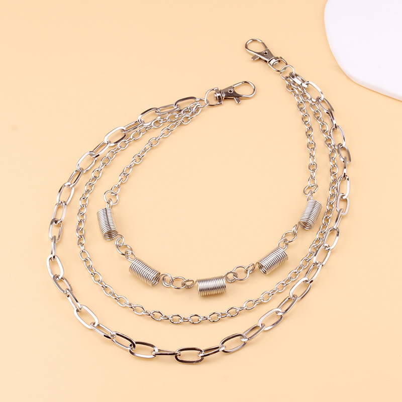 Men's Hip-hop Multi-layer Metal Pants Chain Street Style Accessory_voghion.com
