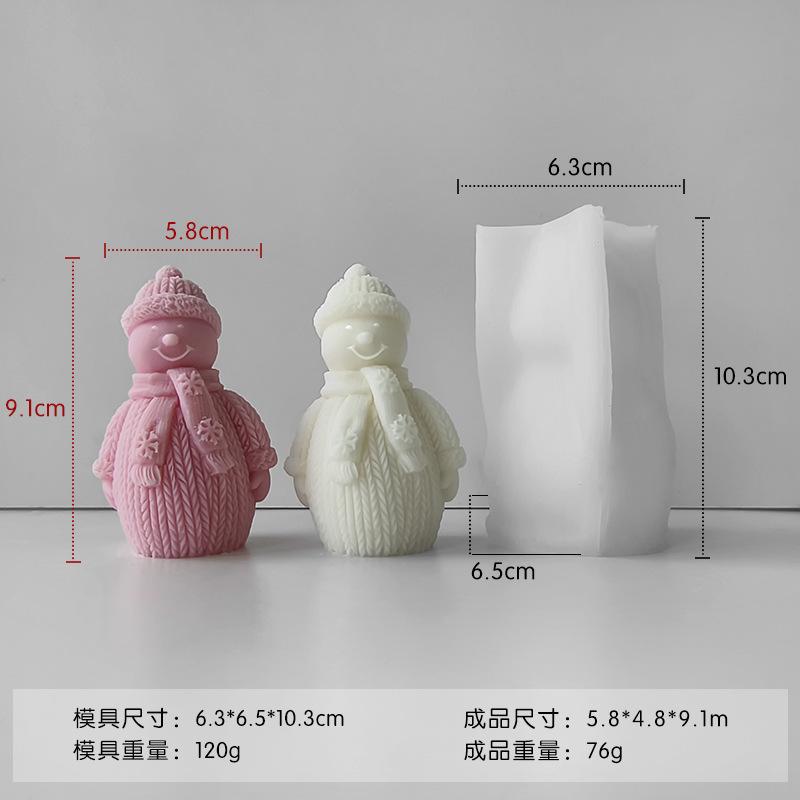 Jiahuimei Santa Claus aromaterapia vela molde de silicona DIY árbol Navidad decoración herramienta abrasiva