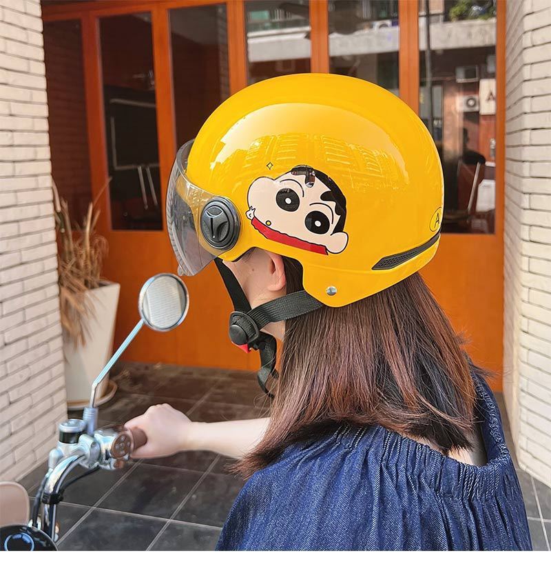 Crayon Shin-chan 3C Certified Electric Motorcycle Helmet