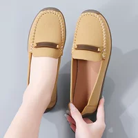 Летние комфортные кожаные лоферы, мягкая подошва