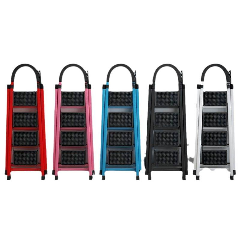 escalera doméstica escalera plegable de acero al carbono espesa escalera móvil escalera retráctil escalera multifuncional escalera interior